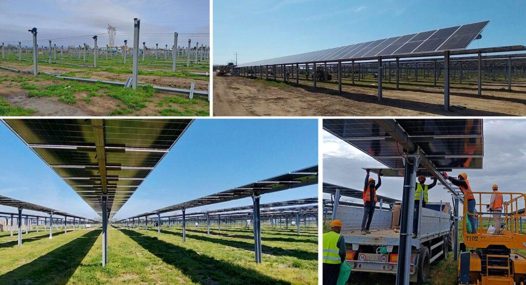 Agrivoltaic solar trackers